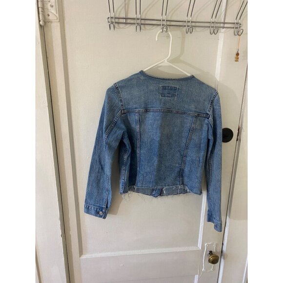 Banana Republic Women's Blue Denim Button Front Jacket - Medium - Picture 3 of 12